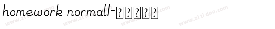 homework normal1字体转换